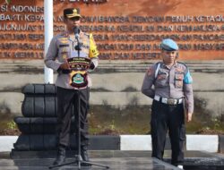 Kapolres Karangasem, Pimpin Apel Kesiapan Pasukan Jelang Masa Tenang Pilkada 2024