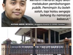 Di Akhir Masa Jabatannya Pernyataan Bupati Hendy Menjadi Sorotan DPRD Jember 