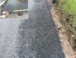 Baru sajah di kerjakan Hasilnya sudah seperti ini ” Hotmik Murudul” diduga Dikerjakan Asal Asalan