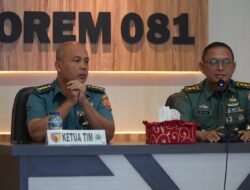 Kasrem 081/DSJ Sambut Baik Tim Audit Kinerja Itjen TNI