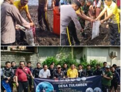 Kapolsek Kubu Bersama Anggota, Hadiri Giat Bulan Bakti Gotong Royong di Desa Tulamben