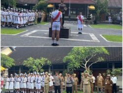 Kasat Binmas beserta Personil Sat Binmas Polres Karangasem, Hadiri Program Police Goes To School di SMP Negeri 1 Amlapura