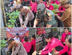 Kapolsek Kubu Bersama Pengurus Bhayangkari Kubu Melaksanakan Launching, Penguatan Program Pekarangan Pangan Lestari 