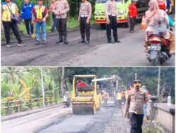 Bentuk Perhatian Kapolres Jembrana,  Data Ulang Kondisi Jalan yang Rusak Serahkan kepada BPJN Wilayah I