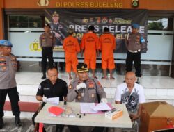 Polsek Singaraja Berhasil Bekuk, Tiga pelaku Pencurian Kotak Amal Mushola Baitulmakmur