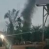 Di duga penyulingan (Masakan) Minyak ilegal refinery kembali terbakar di wilayah hukum polsek keluang