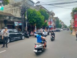 Satgas II Preventif Polres Karangasem, Pantau Kelancaran Arus Lalu Lintas Menjelang Idul Fitri