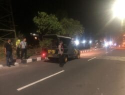 Meminimalisir Gangguan Kamtibmas di Malam Hari, Polsek Bebandem Gelar Blue Light Patrol