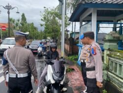 Satgas Preemtif Polres Karangasem Berikan Himbauan, dalam Rangka Operasi Keselamatan Agung 2025