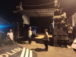 Jaga Kamtibmas Wilayahnya, Polsek Padangbai, Tingkatkan Blue Light Patrol pada Malam Hari