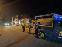 Polsek Bebandem Gelar Patroli Blue Light Patrol, Himbau Warga Waspada Kejahatan 3C di Wilkum Bebandem  