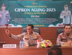 Kapolres Karangasem Pimpin Upacara, Pembukaan Latihan Pra Operasi Cipkon Agung 2025