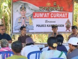 Kapolres Karangasem Gelar Jum’at Curhat, di Dusun Grobog Seraya Barat