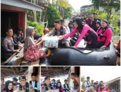 Kapolda Riau Tinjau Warga Terdampak Banjir, Bagikan Bantuan kepada Warga