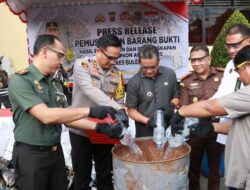 Pemusnahan Barang Bukti Selama Ops Cipkon Agung 2025, di Polres Buleleng
