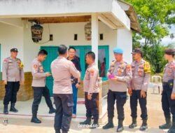 Guna Menyampai Kan Himbauan Dan Pesan Kamtibmas, Jajaran Polres Mesuji Mendatangi Kediaman Kepala Desa Sungai Cambai