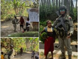 Keharmonisan Satgas Damai Cartenz 2025 Sapa Mama Papua dan Anak-anak, di Intan Jaya dalam Patroli Dialogis