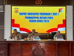 Polres Pidie Gelar RAT Primkoppol Resor Pidie, Tutup Buku Tahun 2024