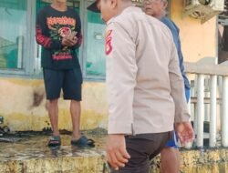 KEBAKARAN LANDA PERUMAHAN POLINDES DI DESA NAGASARI, POLISI LANGSUNG CEK TKP – TIDAK ADA KORBAN JIWA