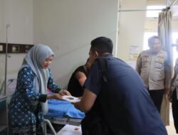 Kapolres Majalengka Anjangsana Kepada Anggota Yang Sakit, Beri Motivasi dan Semangat Cepat Sembuh