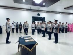 Kapolres Mesuji Melaksana Kan Upacara Serah Terima Jabatan (Sertijab) Pelantikan Kasat Binmas Dan Kabagren