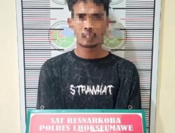 Satresnarkoba Polres Lhokseumawe Bekuk Kurir Sabu di SPBU Cunda, 10 Paket Diamankan