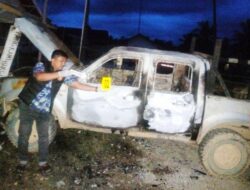 INAFIS Satreskrim Polres Aceh Timur Olah TKP Pembakaran Kendaraan di PT. Atakana Company