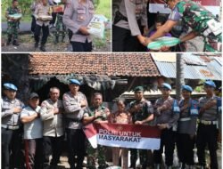 Sinergitas TNI-Polri Karangasem Gelar Bakti Sosial, Salurkan Bantuan ke Warga Kurang Mampu