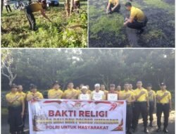 Sambut Hari Bhayangkara ke-79, Polres Jembrana Gelar Bakti Religi di Pura Dang Kahyangan Indra Kusuma, Bersama Masyarakat