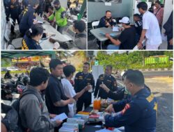 Menyambut HUT Bhayangkara Ke-79 Biddokkes Polda Bali, Berikan Pemeriksaan Kesehatan kepada Driver Online 