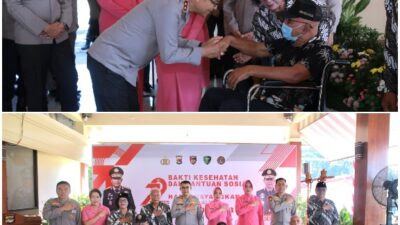 Sambut Hari Bhayangkara Ke-79, Polda NTB Gelar Bakti Kesehatan dan Bagikan Bantuan Sosial  