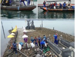 Sambut Hari Bhayangkara Ke-79, Ditpolairud Polda Bali Gelar Aksi Sapu Bersih Sampah di Laut