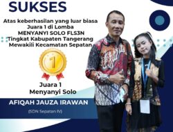 Siswi SD Negeri Sepatan IV Raih Juara I Lomba Menyanyi FLS2N Tingkat Kabupaten Tangerang
