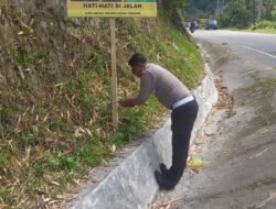 Tekan Angka Kecelakaan, Satlantas Polres Aceh Tengah Pasang Baleho Dan Spanduk Himbauan Di Sejumlah Titik Strategis