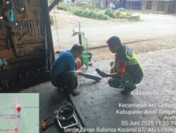 Babinsa Koramil 07/Atu Lintang Laksanakan Komsos dengan Warga Desa Merah Mege