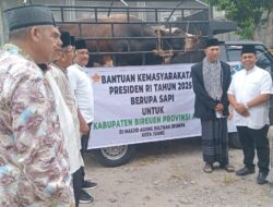 Presiden Prabowo Salurkan Hewan Kurban, Bupati Bireuen Serahkan Langsung ke Masjid Agung Sultan Jeumpa