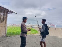 Satuan Polairud Polres Karangasem Berikan Himbauan Pemancing, di Pesisir Pantai Tanah Ampo