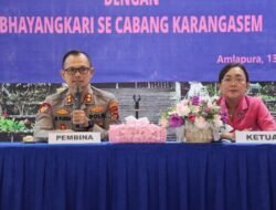 Dalam Mendukung Tugas Polri,  Kapolres Karangasem Tekankan Peran Strategis Bhayangkari 