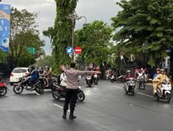 Rutinitas Pagi Sat Binmas Polres Karangasem, Laksanakan Strong Point Pagi