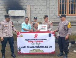 Sambut Hari Bhayangkara ke-79 Polsek Selat Gelar Bakti Sosial, di wilayah Kecamatan Selat