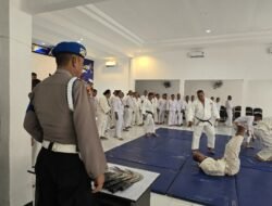 Sipropam Polres Karangasem Awasi Ujian Beladiri Polri, yang Diikuti 70 Personil Personil Polres Karangasem