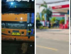 Supir Damtrek Keluhkan Pengisian Solar Tercampur Air Di SPBU Grem Merak