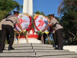 Hari Bhayangkara ke-79, Polres Bener Meriah Ziarah dan Tabur Bunga di Taman Makam Pahlawan