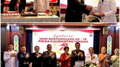 Di Momen Hari Bhayangkara Ke-79, Gubernur dan TNI Berikan Kejutan Kapolda Kalteng