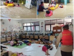 Banjir Landa Kebon Pala Jakarta Timur, Polisi Bantu Evakuasi  Warga Terdampak Banjir