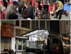 Bantu Warga Terdampak Banjir, Sat Brimob Gelar Dapur Lapangan di Kampung Melayu