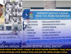 DPP FRJRI : Pemerintah Kabupaten Tangerang Harus Segera Evaluasi CV BERKAH PUTRA PANTURA Kontraktor Proyek RTH Kecamatan Kronjo….!