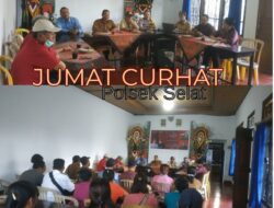 Melaui Jum’at Curhat Polsek Selat, Sambangi Tokoh Masyarakat untuk Mendengar Keluh Kesah Warga Peringsari Kec. Selat