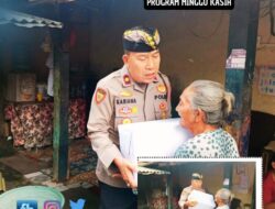 Melalui Program Minggu Kasih, Kapolsek Padangbai Bagikan Bingkisan kepada Lansia 