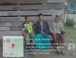 Babinsa Celala Laksanakan Komsos Bersama Warga Desa Blang Delem